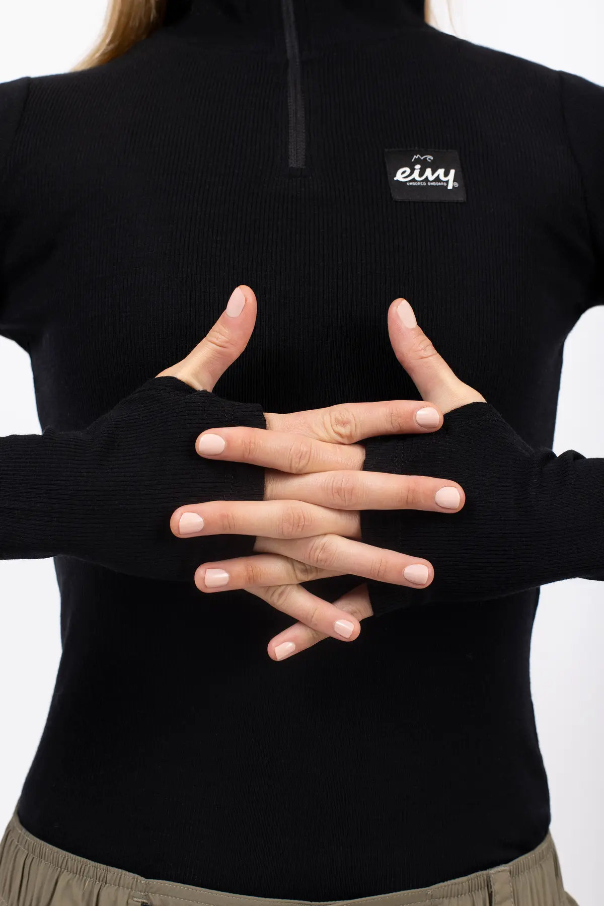 Journey Merino Wool Rib Top - Black