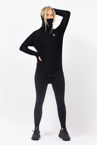 Icecold Merino Wool Gaiter Rib Top - Black