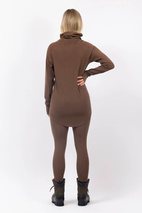 Icecold Merino Wool Gaiter Rib Top - Brown