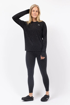 Loose Fit Merino Wool Top - Black Leopard | XL