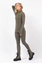 Journey Merino Wool Rib Top - Olive