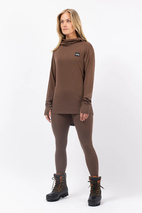 Icecold Merino Wool Gaiter Rib Top - Brown