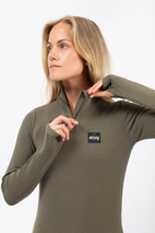 Journey Merino Wool Rib Top - Olive