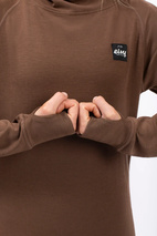 Icecold Merino Wool Gaiter Rib Top - Brown