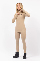 Journey Merino Wool Rib Top - Sand