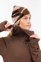 Icecold Merino Wool Gaiter Rib Top - Brown