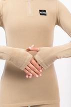 Journey Merino Wool Rib Top - Sand