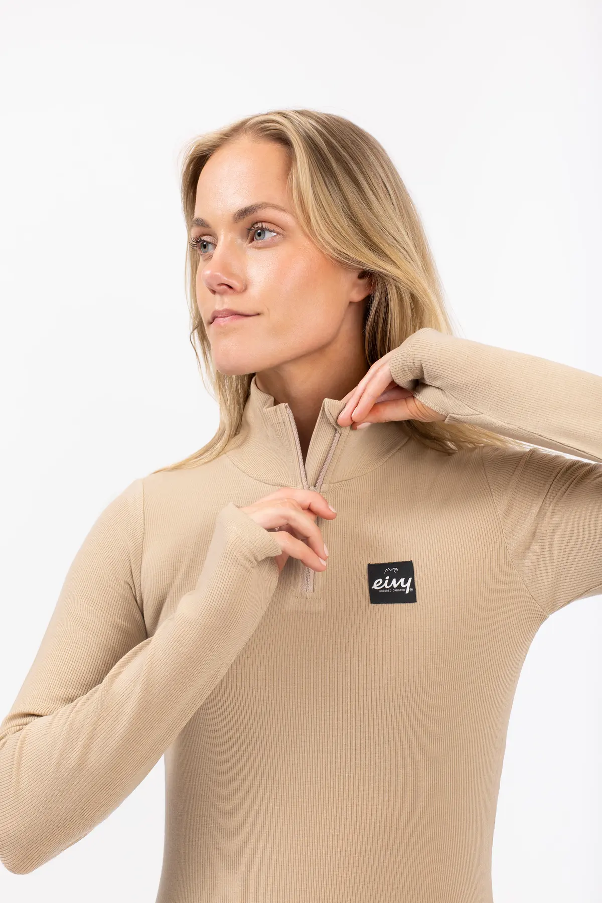 Journey Merino Wool Rib Top - Sand