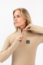 Journey Merino Wool Rib Top - Sand