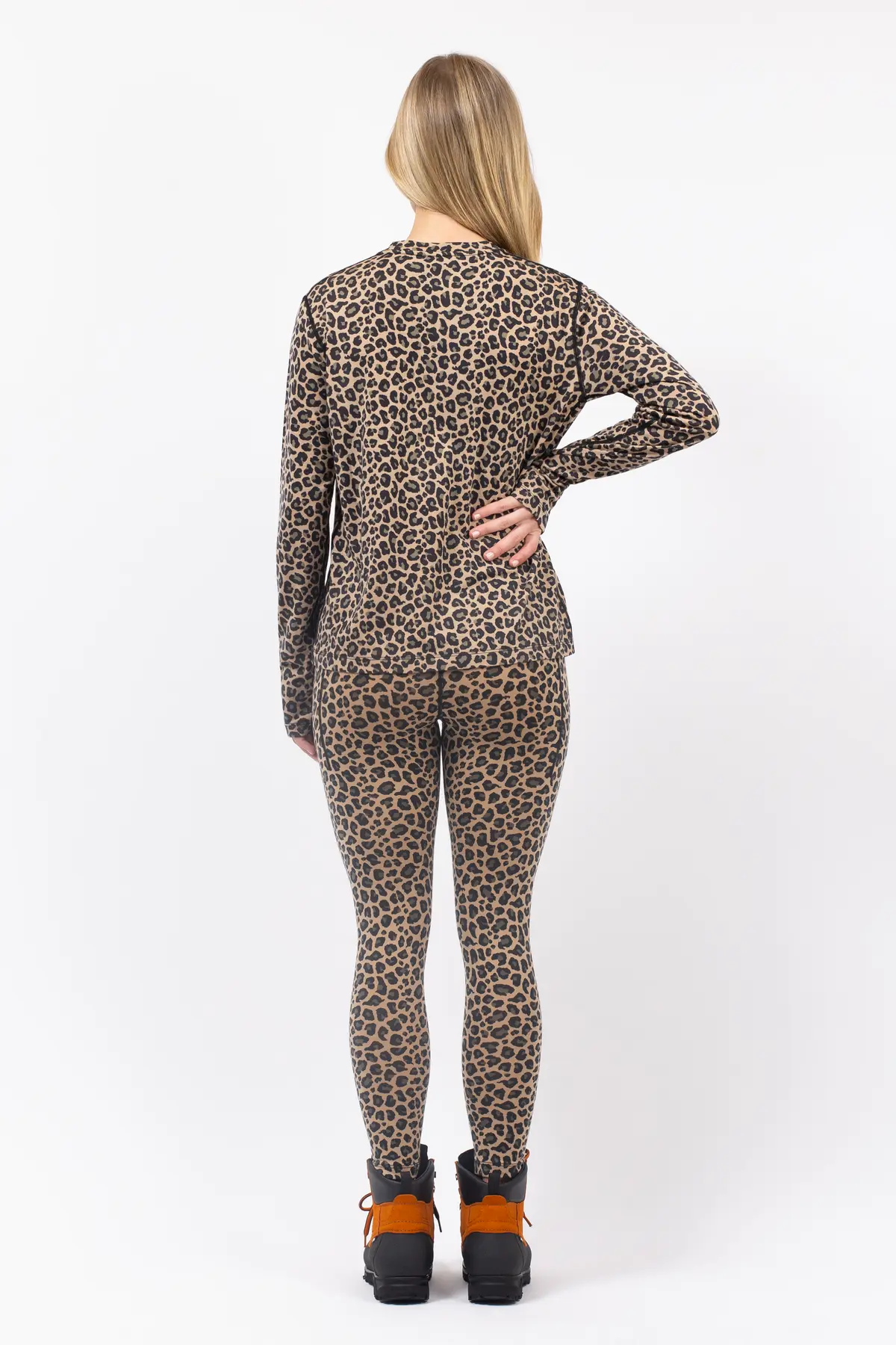 Loose Fit Merino Wool Top - Leopard | S