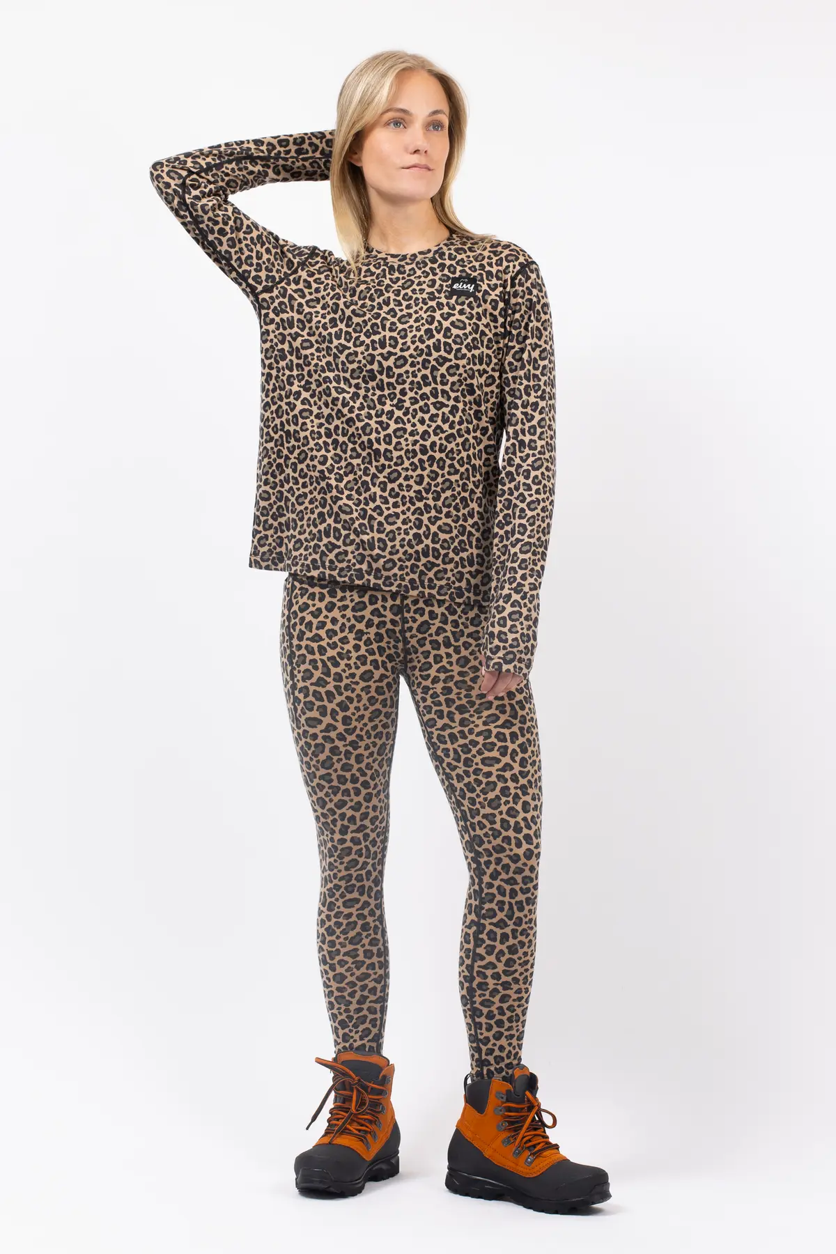 Loose Fit Merino Wool Top - Leopard | S