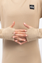 Icecold Merino Wool Gaiter Rib Top - Sand