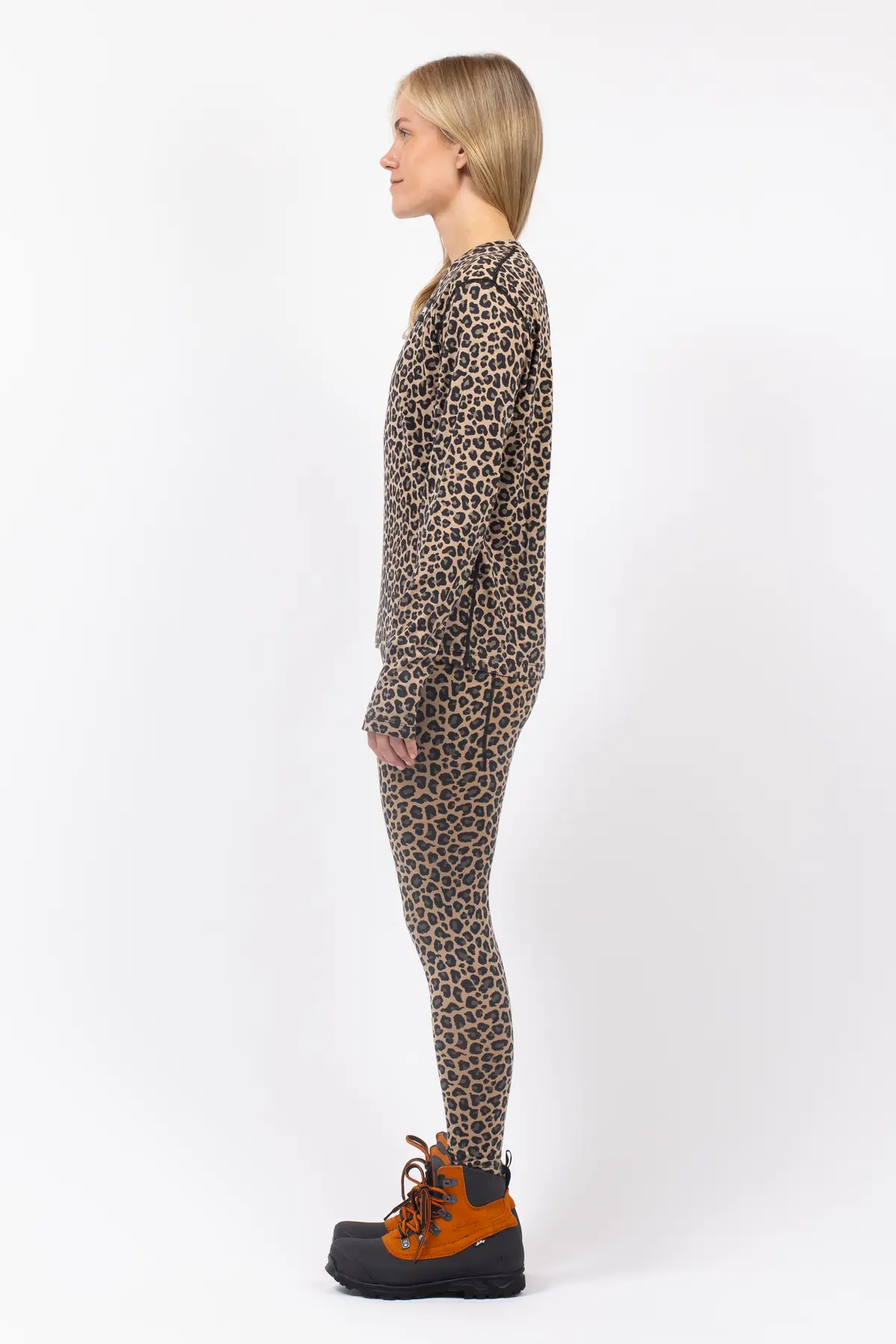 Loose Fit Merino Wool Top - Leopard | S