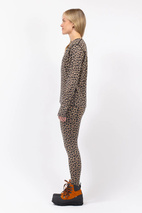 Loose Fit Merino Wool Top - Leopard | S