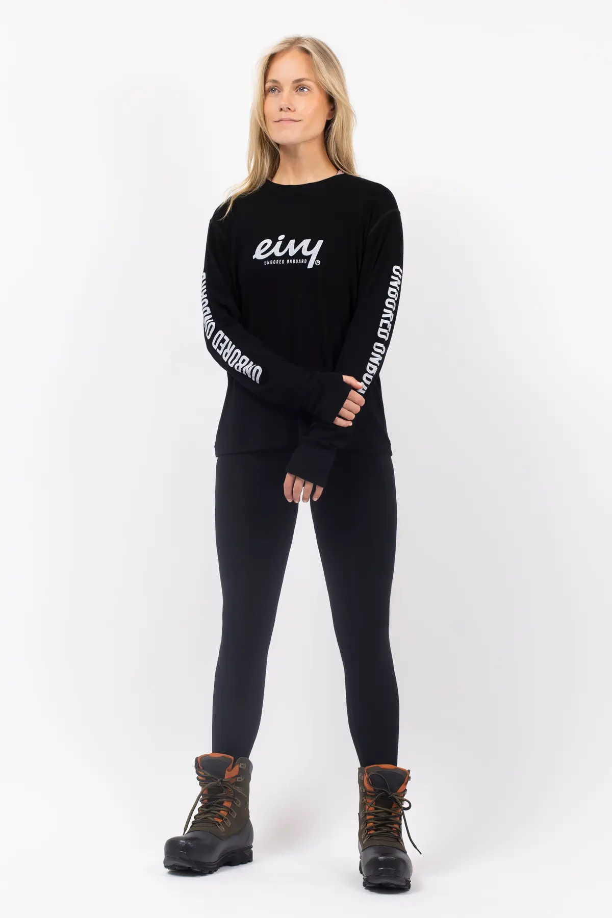 Loose Fit MX Merino Wool Rib Top - Black | XS