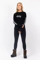 Loose Fit MX Merino Wool Rib Top - Black | XS