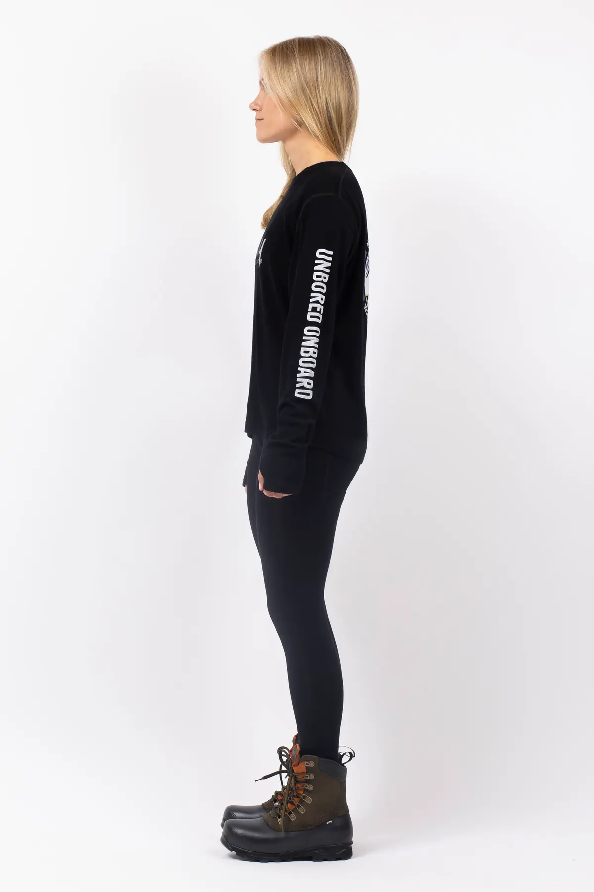 Loose Fit MX Merino Wool Rib Top - Black | XS