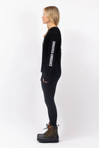 Loose Fit MX Merino Wool Rib Top - Black | XS