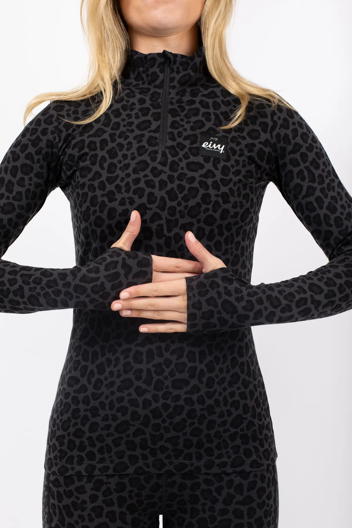 Journey Merino Wool Top - Black Leopard