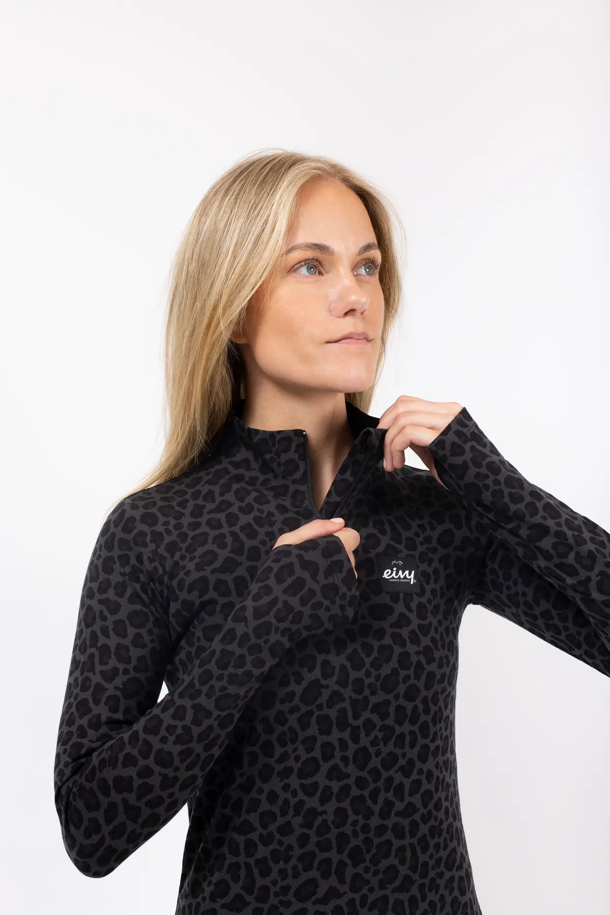 Journey Merino Wool Top - Black Leopard