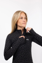 Journey Merino Wool Top - Black Leopard