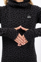 Icecold Merino Wool Top - Black Leopard