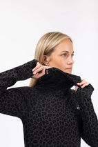 Icecold Merino Wool Top - Black Leopard