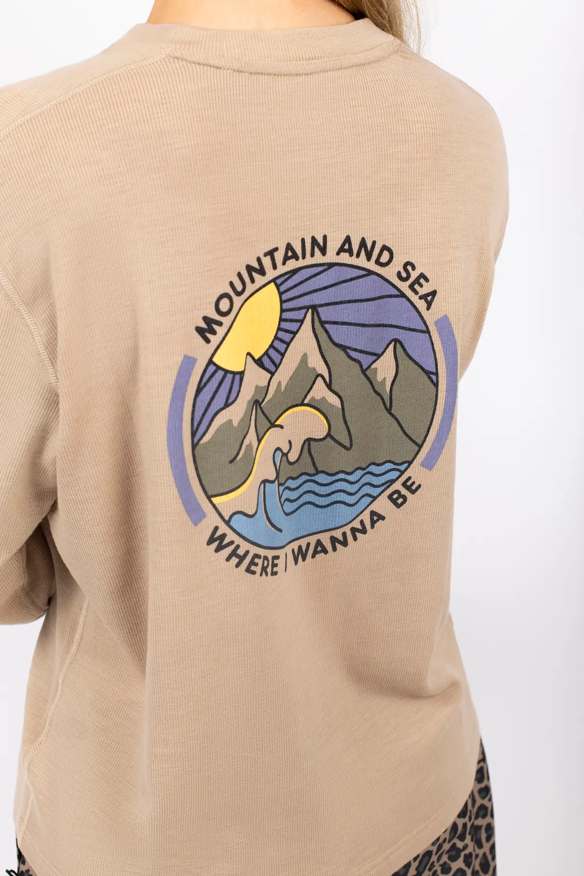 Loose Fit MX Merino Wool Rib Top - Sand