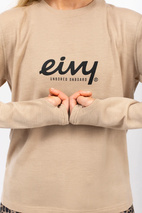 Loose Fit MX Merino Wool Rib Top - Sand