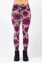 Pocket Merino Wool Tights - Earth Flowers | XXS