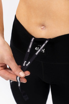 Pocket Merino Wool Rib Tights - Black