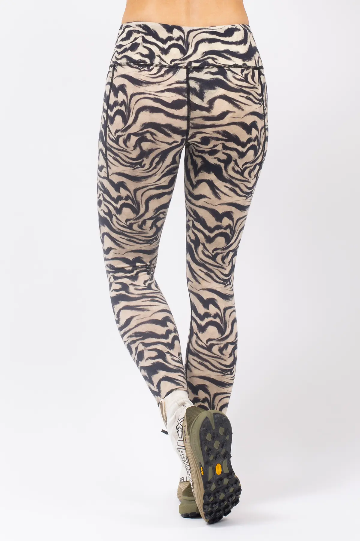 Pocket Merino Wool Tights - Animal Swirl | XL
