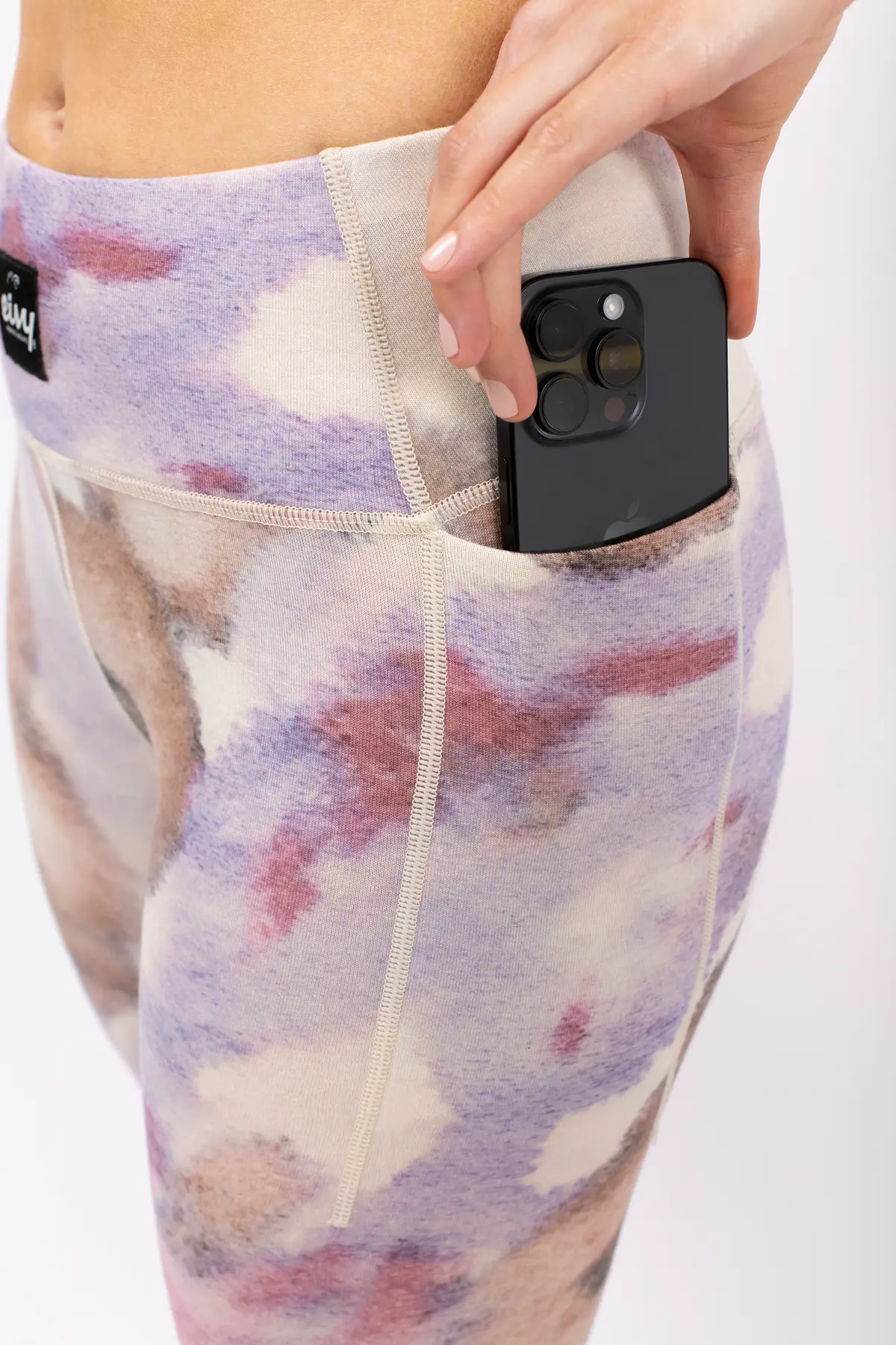 Pocket Merino Wool Tights - Aquarelle