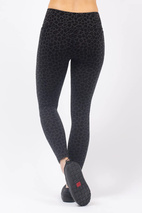 Pocket Merino Wool Tights - Black Leopard