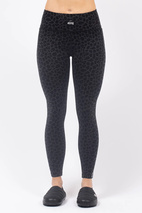 Pocket Merino Wool Tights - Black Leopard