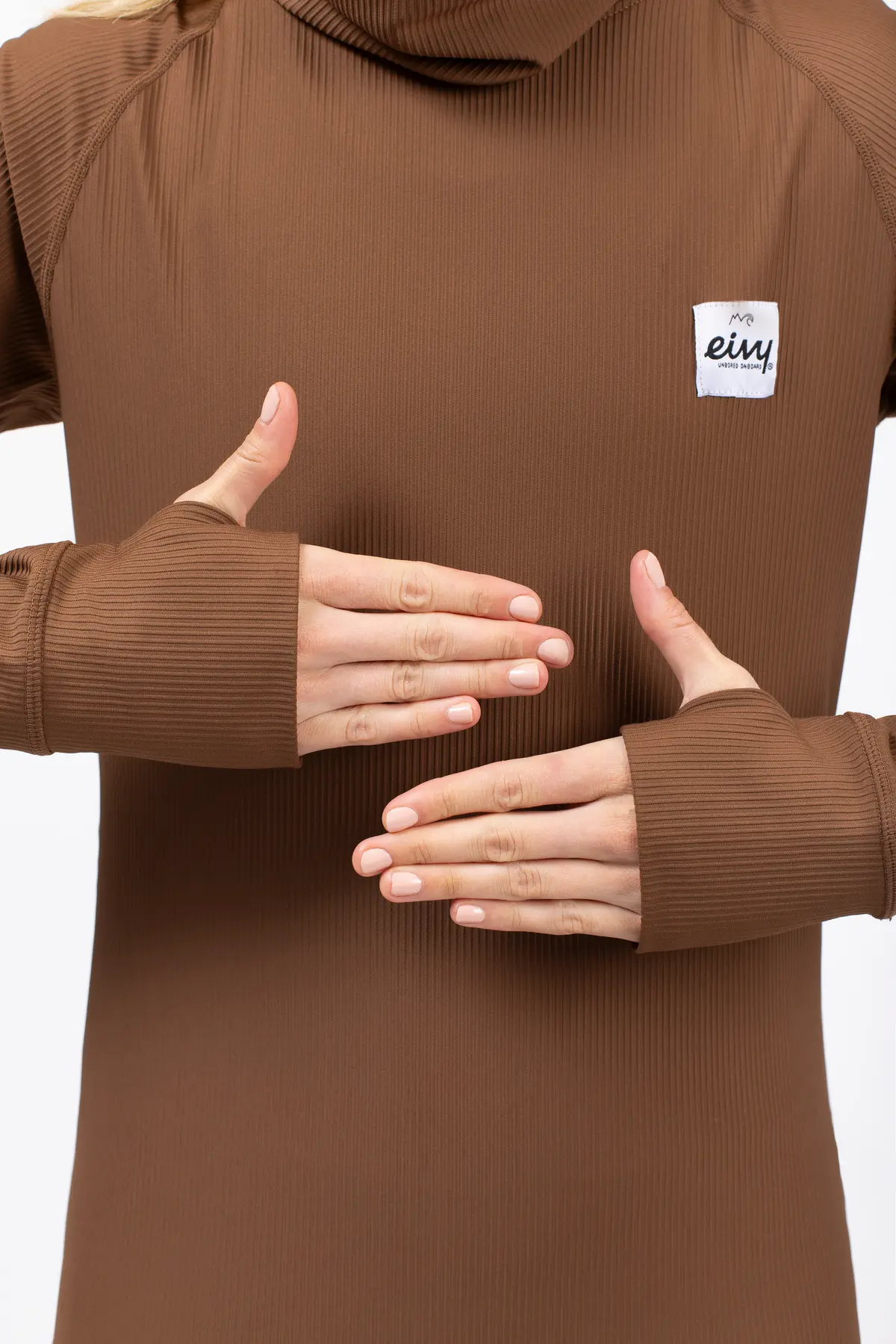 Icecold Gaiter Rib Top - Brown