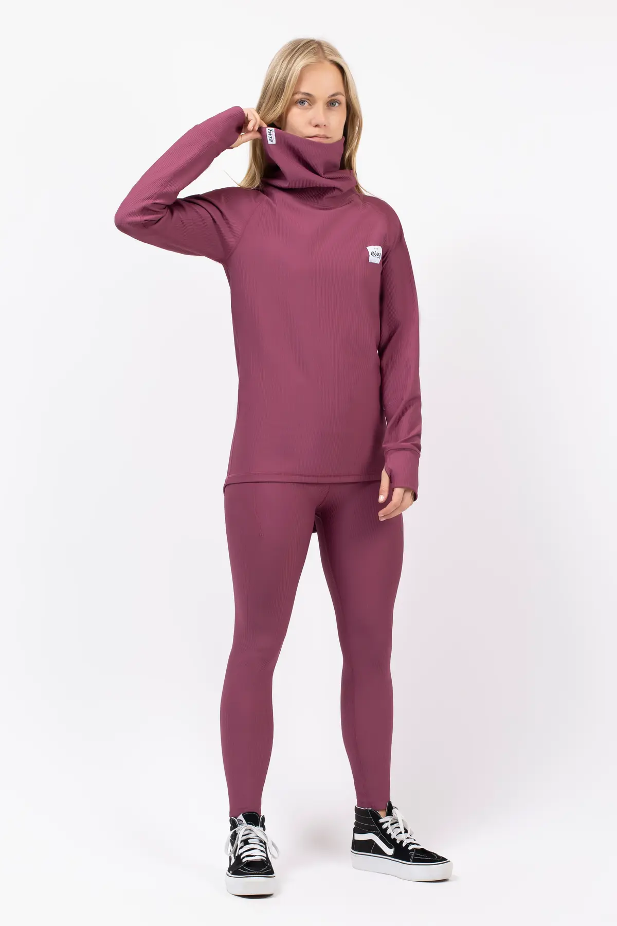 Icecold Gaiter Rib Top - Pinkgundy