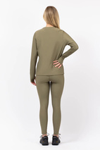 Versa Loose Fit Rib Top - Olive