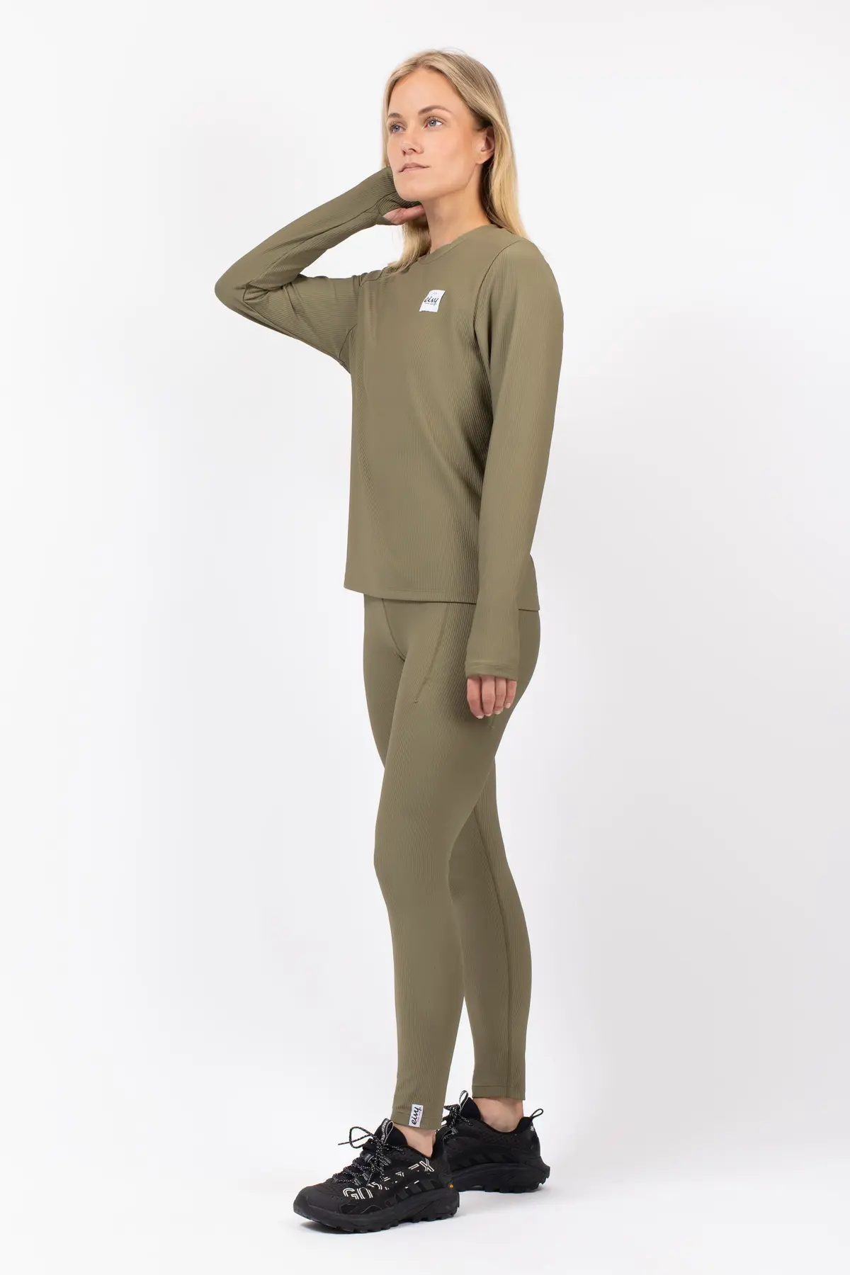Versa Loose Fit Rib Top - Olive