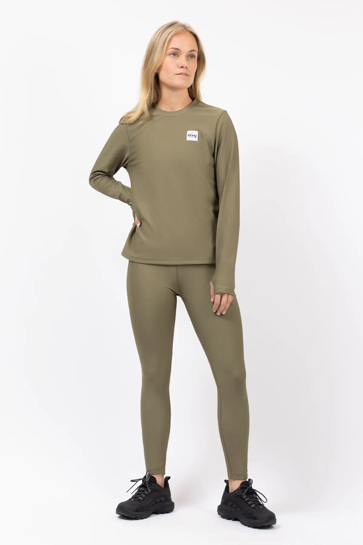 Versa Loose Fit Rib Top - Olive