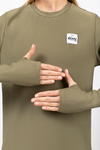 Versa Loose Fit Rib Top - Olive