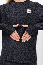 Versa Loose Fit Top - Black Leopard | XL