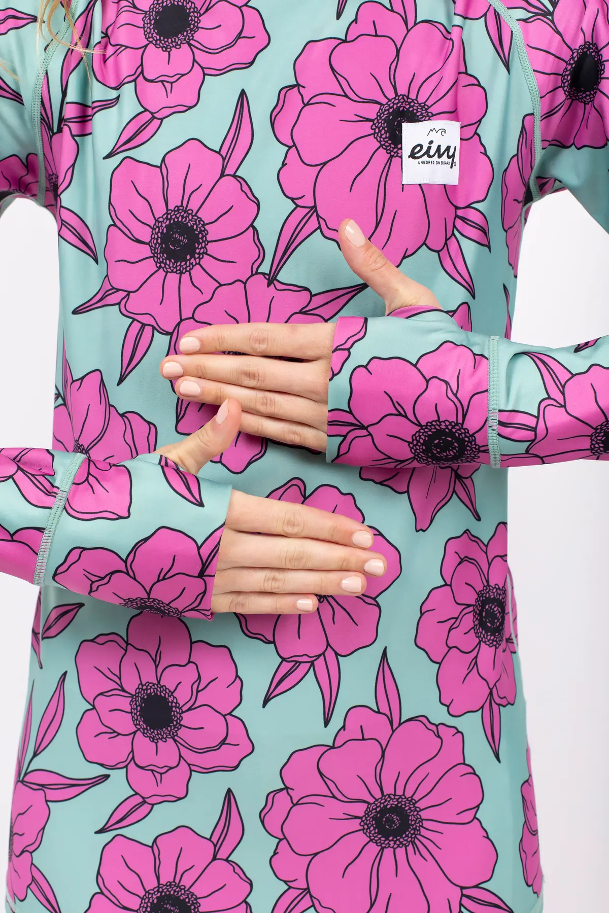 Icecold Gaiter Top - Turquoise Flower | XXS