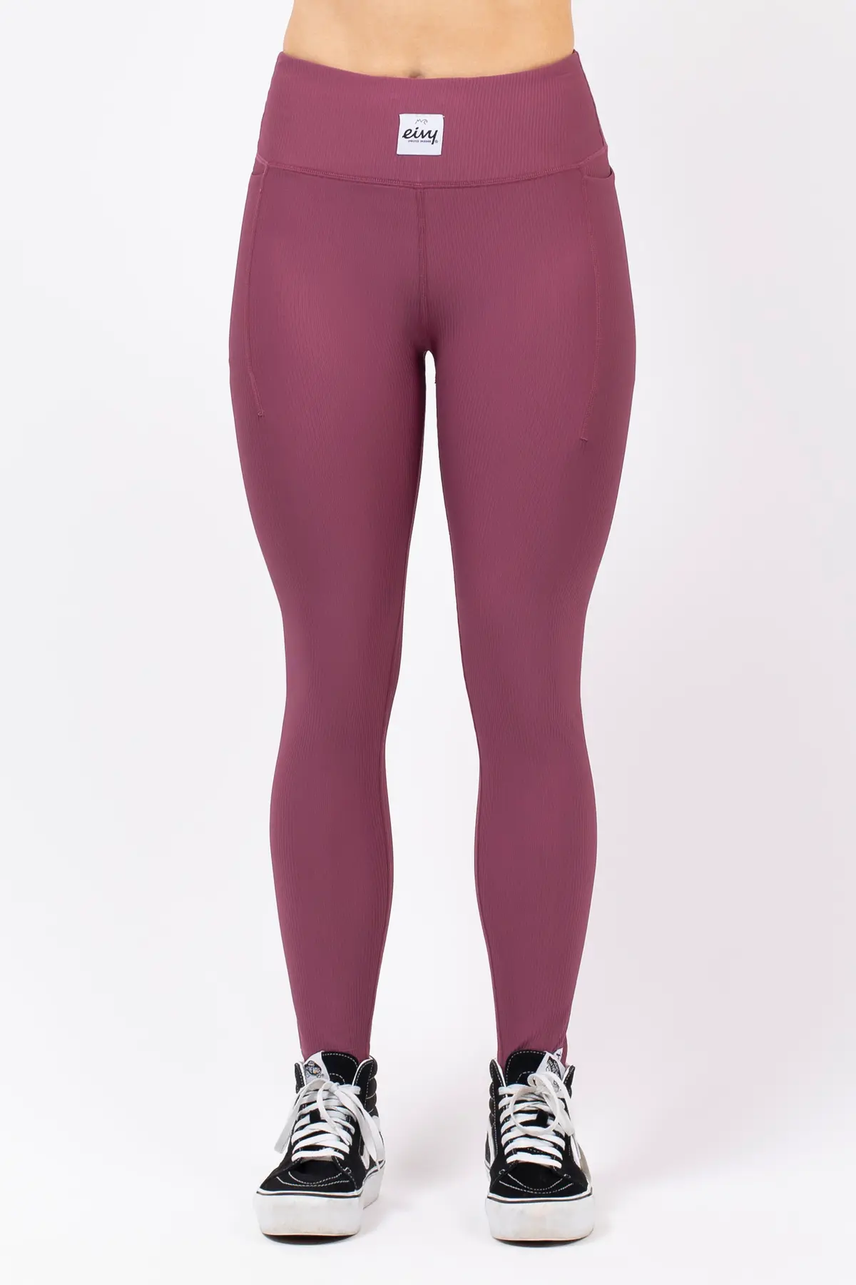 Pocket Rib Tights - Pinkgundy
