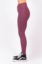 Pocket Rib Tights - Pinkgundy