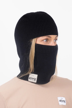 Foldable Knit Balaclava Beanie - Black | One Size