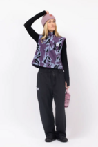 Boxy Sherpa Vest - Purple Stray