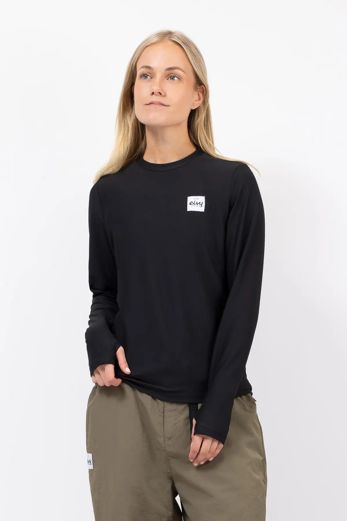 Versa Loose Fit Rib Top - Black