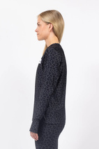 Versa Loose Fit Top - Black Leopard | XL