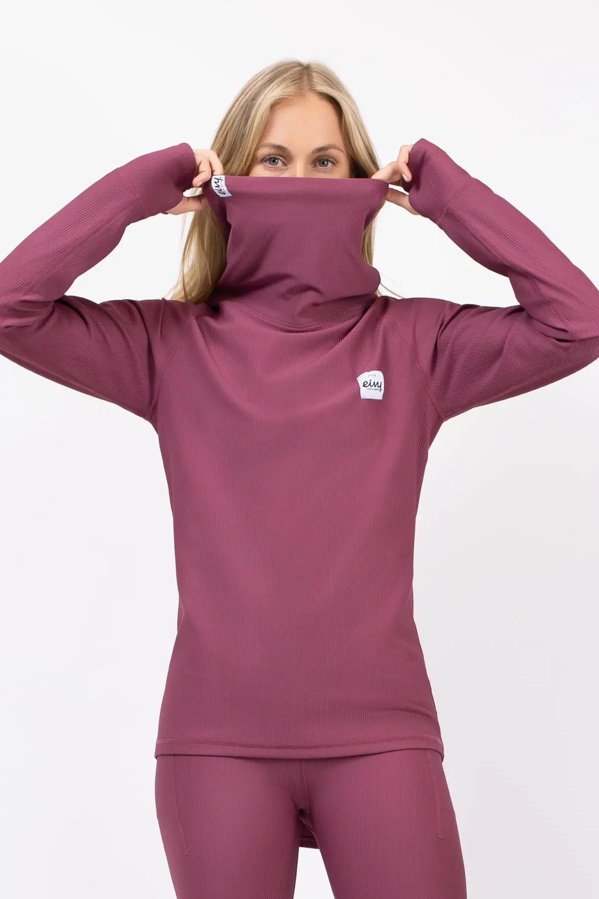 Icecold Gaiter Rib Top - Pinkgundy